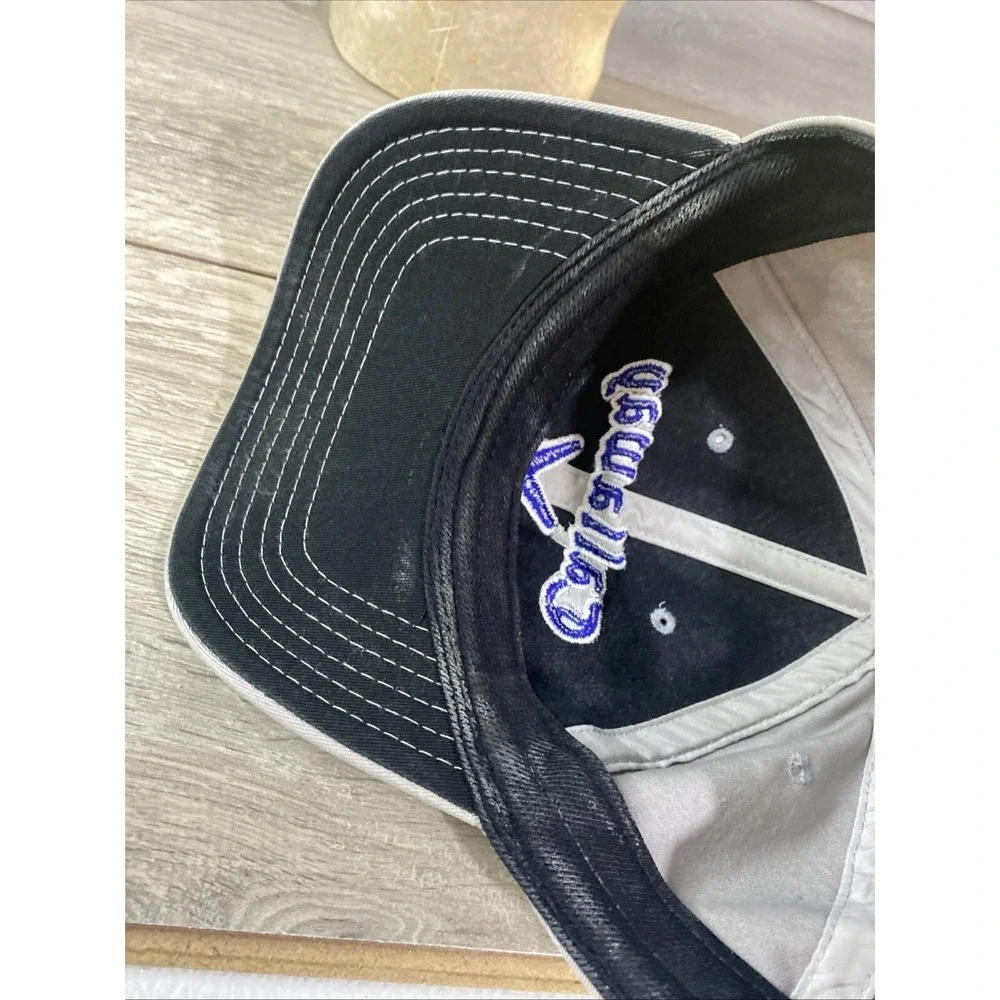 Callaway Golf Hat Mens Gray Blue Embroidered‎ Logo Adjustable Strapback Cap (BD)